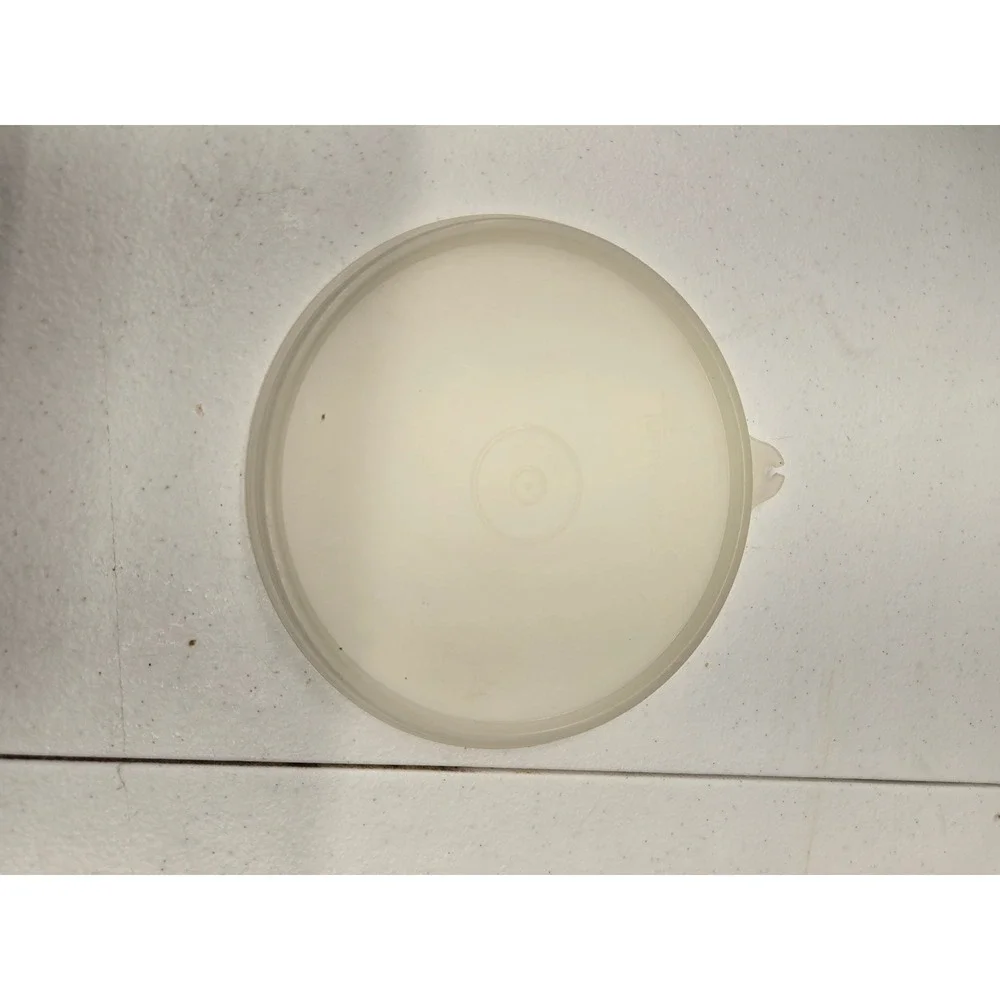 Tupperware‎ Replacement Lid 238-38 Round Seal Sheer White Frosted Clear Vintage